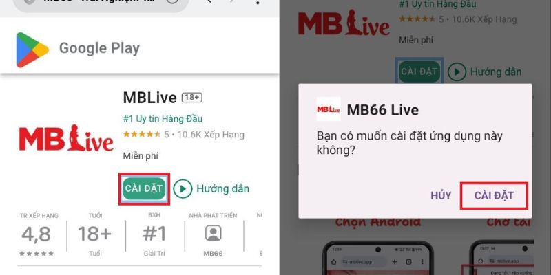 Cách tải MBlive miễn phí cho thiết bị Android