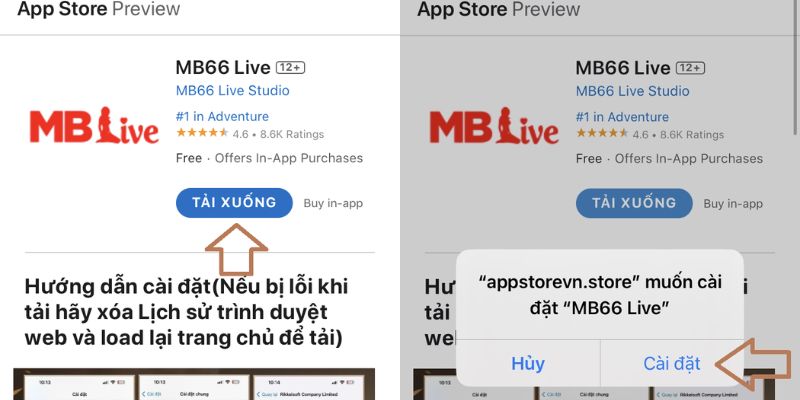 Hướng dẫn tải mblive miễn phí cho iphone (iOS)